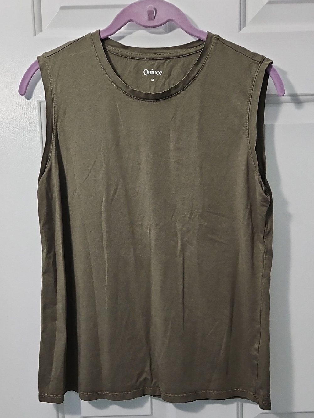 Quince Olive Sleeveless Tank Top